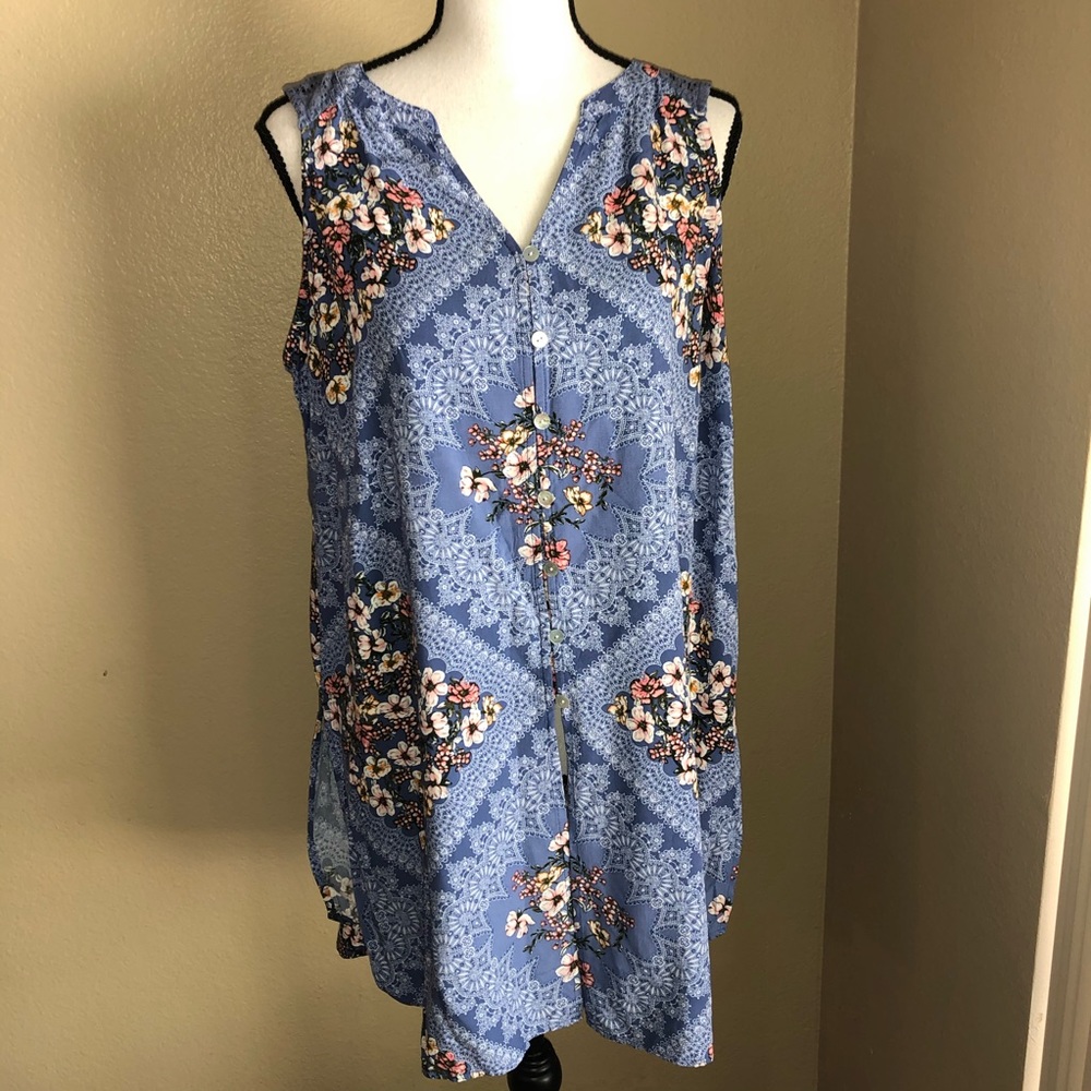Anthropologie Fig and Flower Blouse